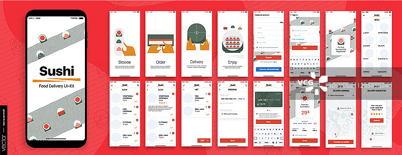 寿司外卖App设计图片素材