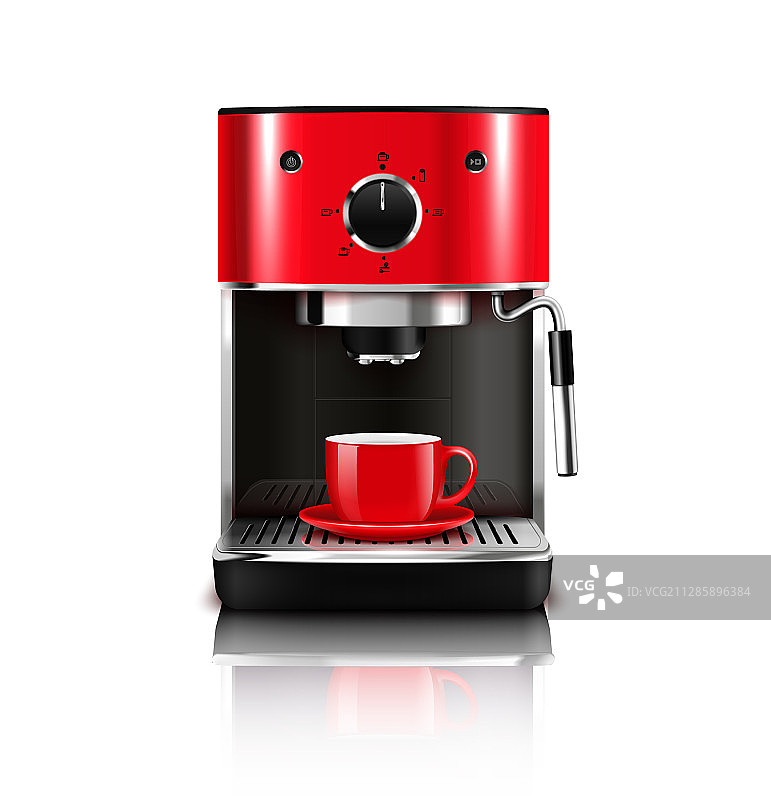 红色咖啡机图片素材