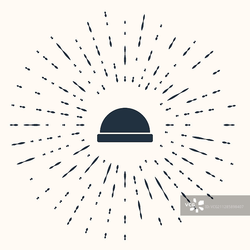 米色背景上的灰色无檐小便帽图标图片素材