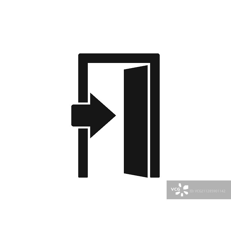 出口图标扁平设计插图图片素材