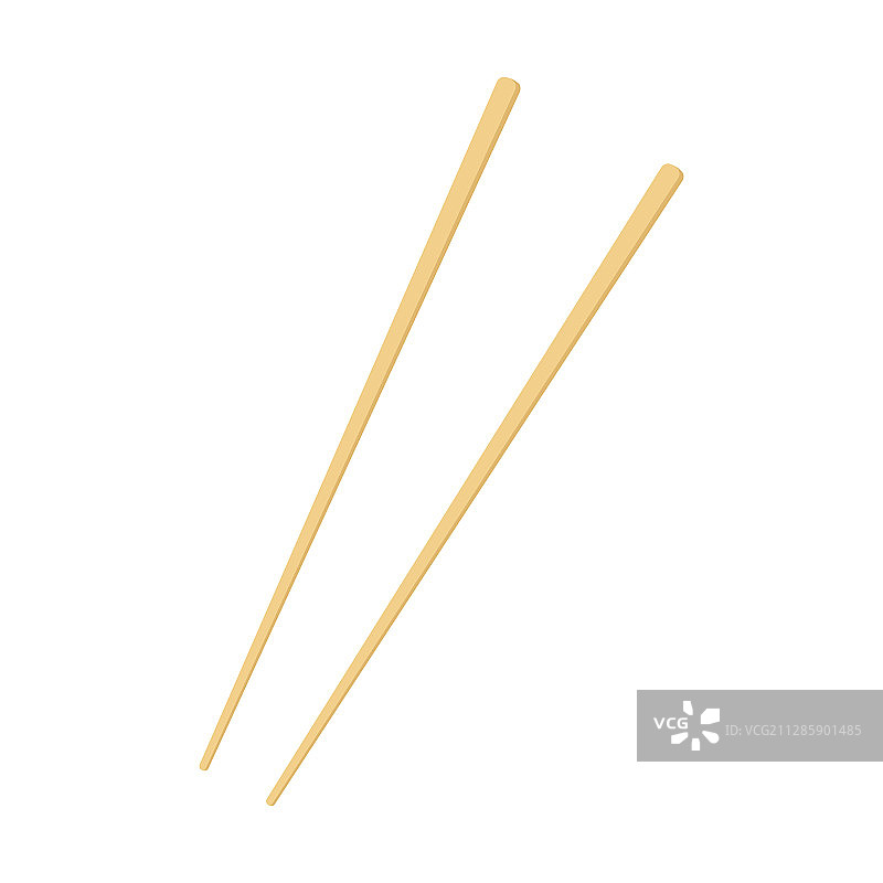 白色背景上的筷子插图图片素材