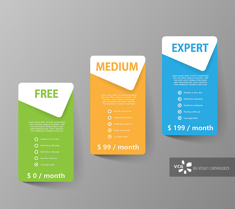 产品与服务三价格选择banner图片素材