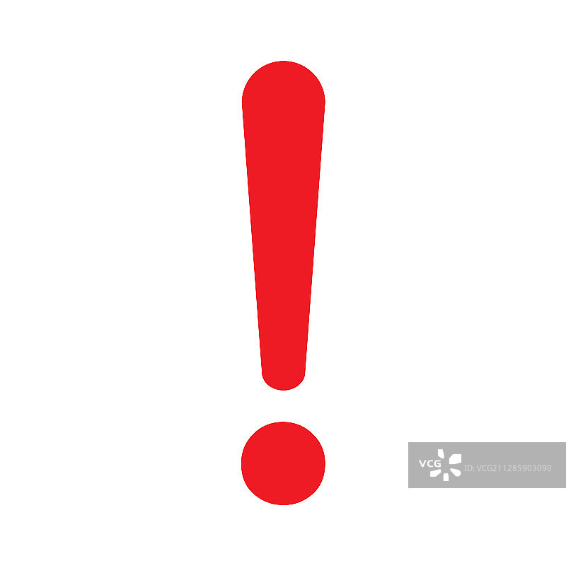 扁平设计感叹号风险警告图标图片素材