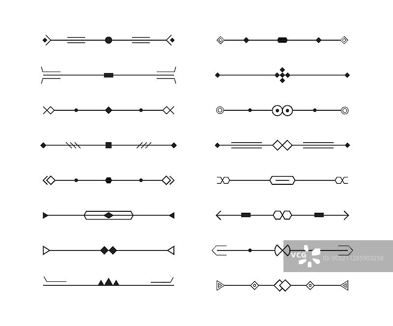 页面几何线条分割线集合图片素材