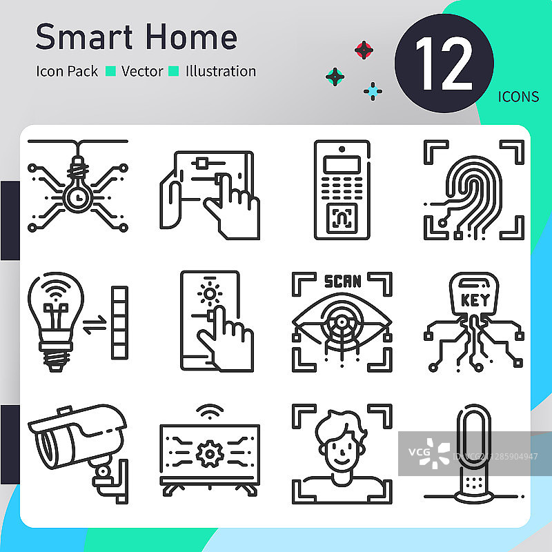 智能家居轮廓样式SS1图片素材