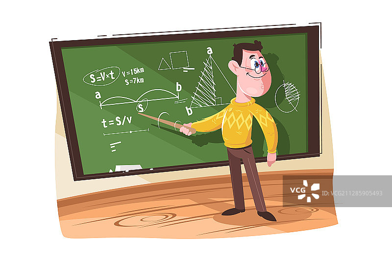 数学老师讲解公式图片素材