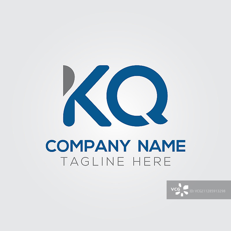 KQ抽象字母标志设计模板图片素材