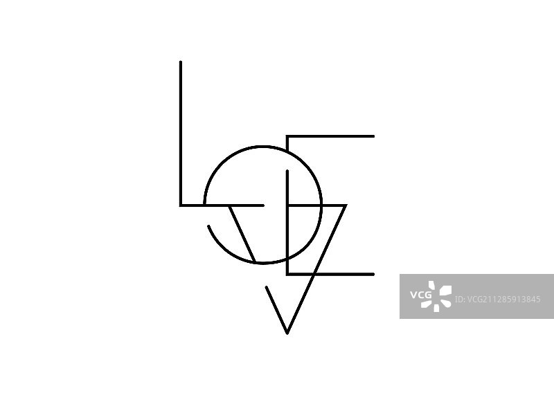 爱情线条艺术简约文本图标情人节标志图片素材