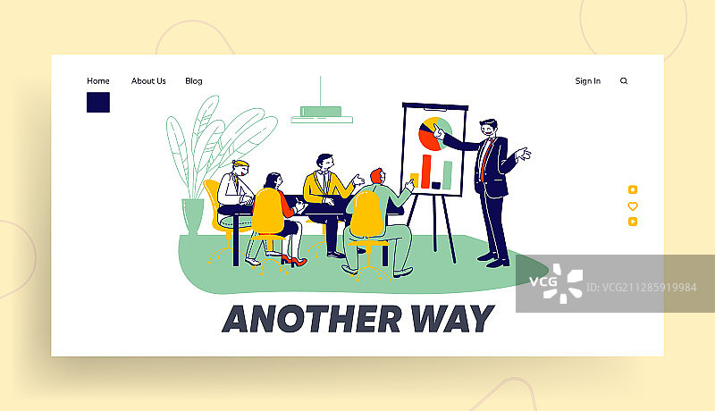 公司领导商务教练讲解公司事务图片素材