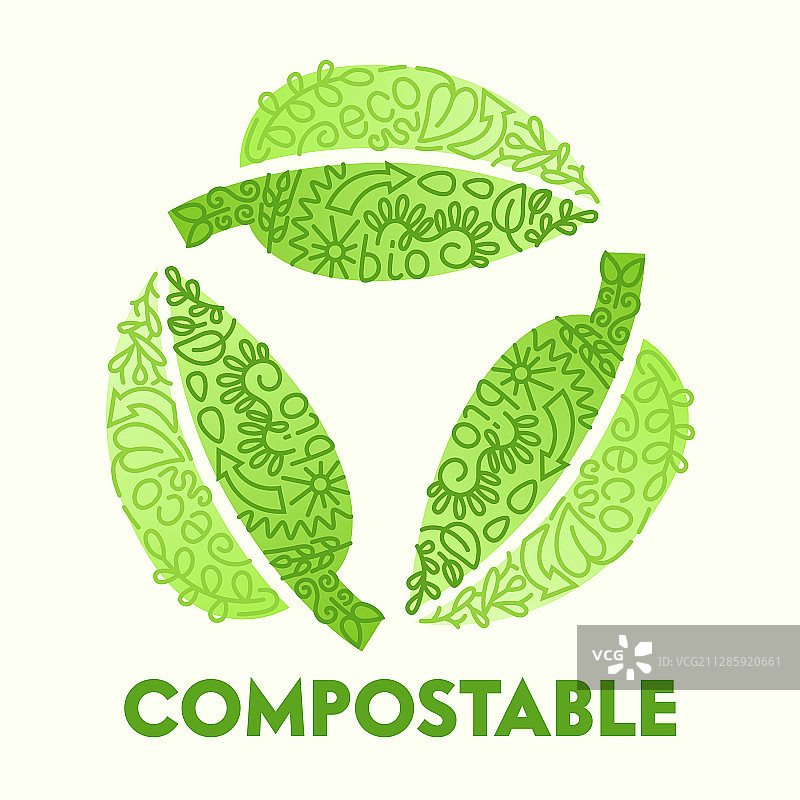 可生物降解可堆肥可回收塑料图片素材