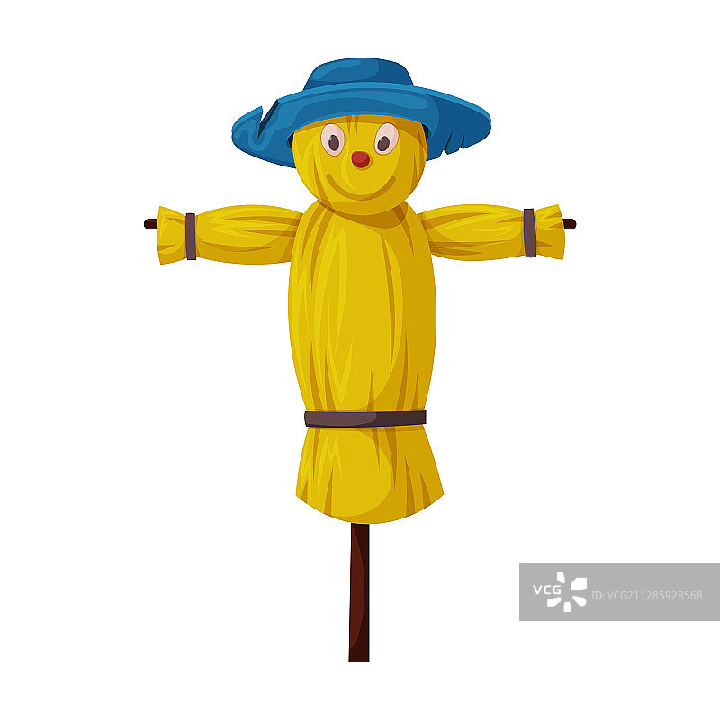 卡通稻草人图标图片素材