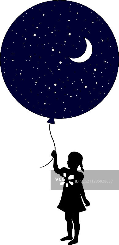 拿着气球的儿童图片素材