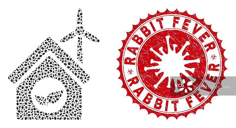 带有冠状病毒的马赛克生态房屋建筑图标图片素材