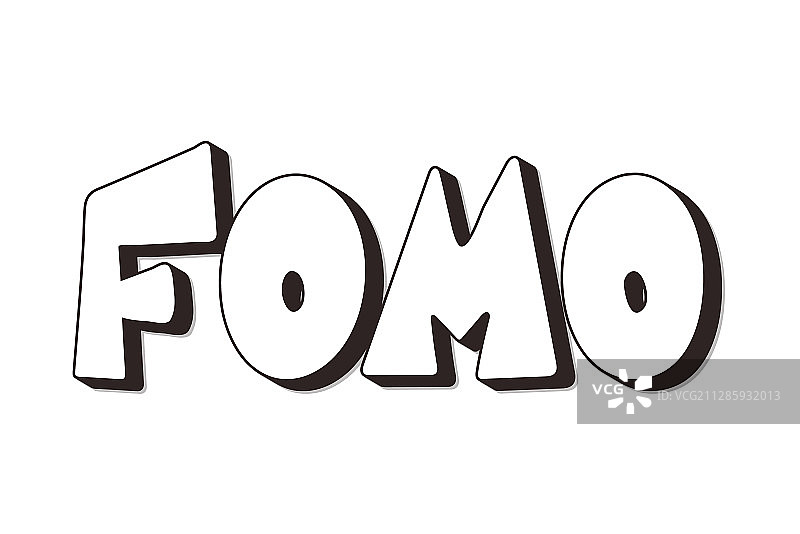 手绘FOMO文字图片素材