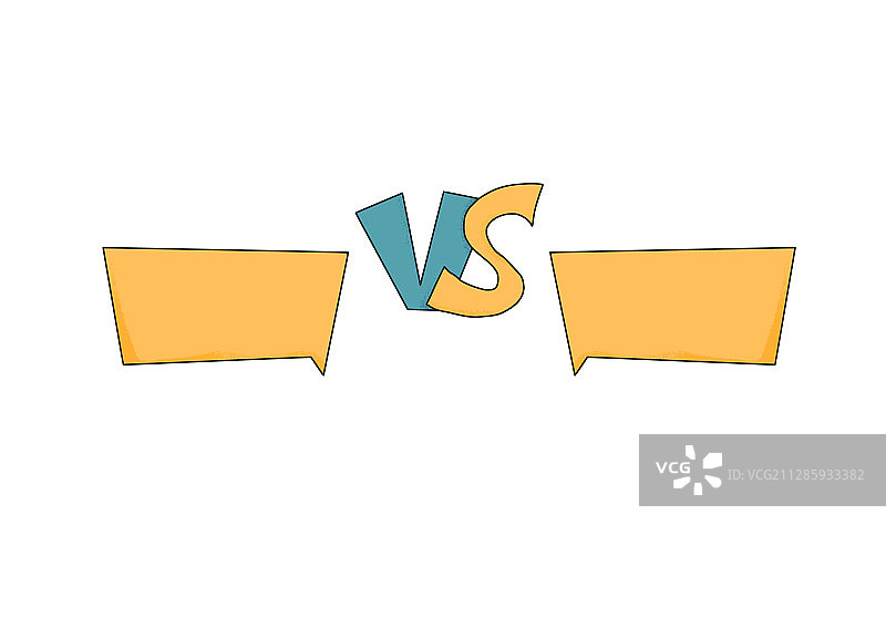 带复制空间的VS屏幕对比标志图片素材