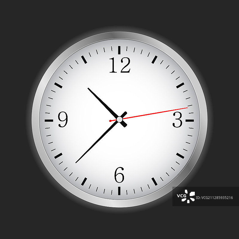办公室圆形复古模拟时钟图片素材