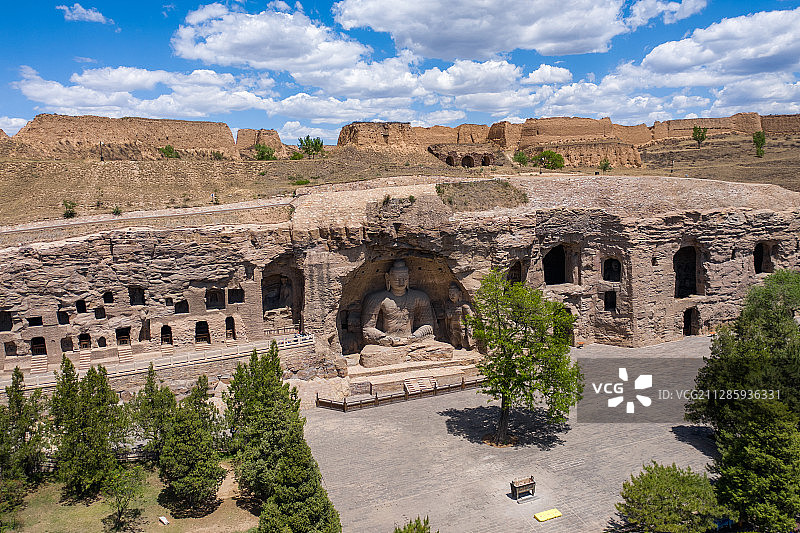 大同云冈石窟图片素材