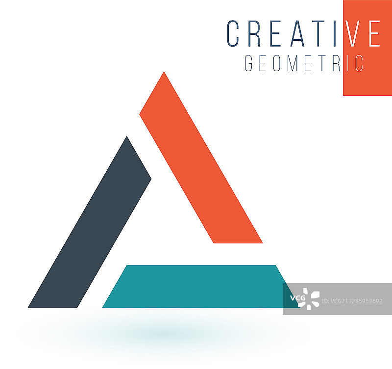 字母A或Delta几何三角形logo设计图片素材