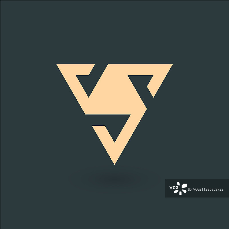 字母V金字塔几何三角形图片素材