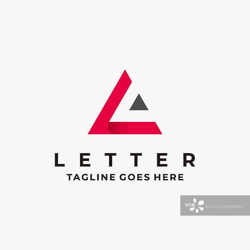 抽象字母A三角形线条艺术logo设计图片素材