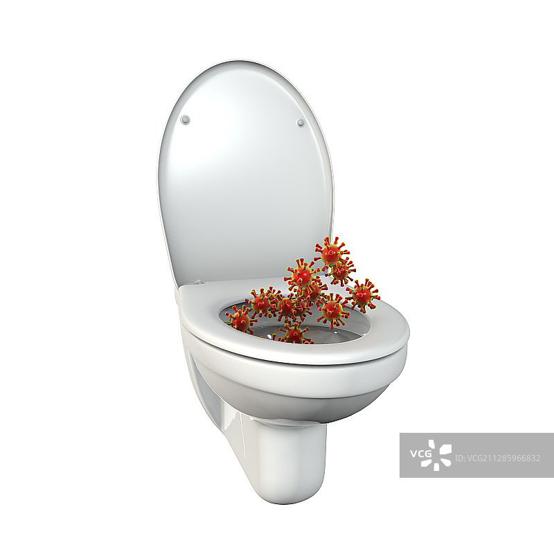 马桶微生物概念图图片素材