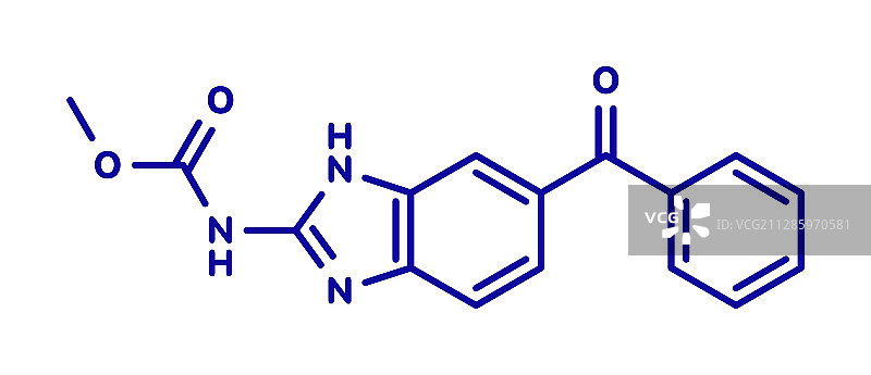 甲苯咪唑驱虫药分子模型图片素材