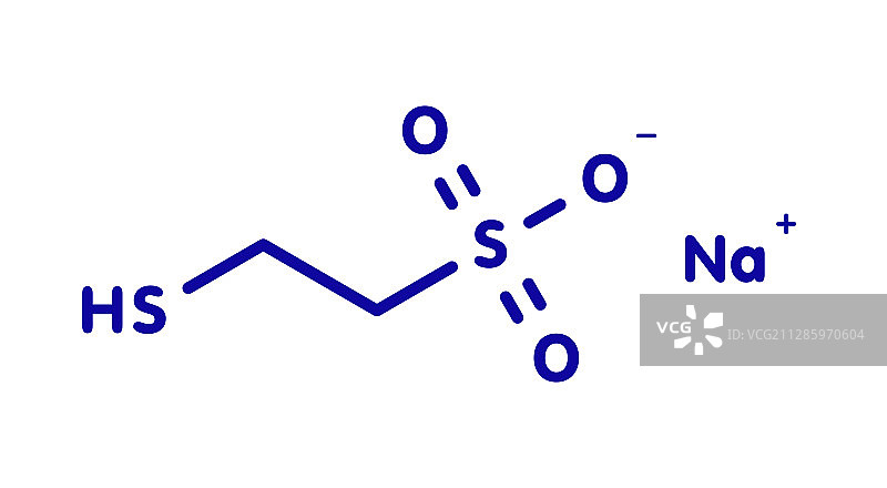 美司钠化疗佐剂和粘液溶解药物分子图片素材