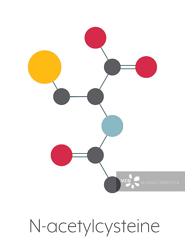 乙酰半胱氨酸分子模型图片素材