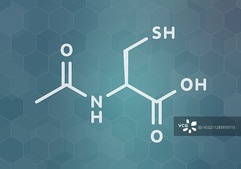 乙酰半胱氨酸分子模型图片素材