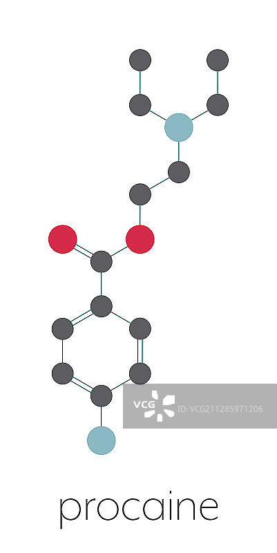 普鲁卡因局部麻醉药分子模型图片素材