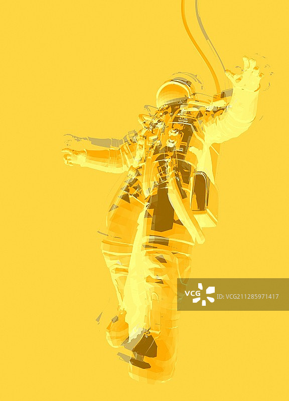 宇航员身穿宇航服插画图片素材