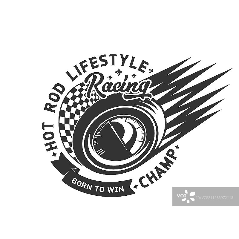 改装车竞速拉力赛车队徽图片素材