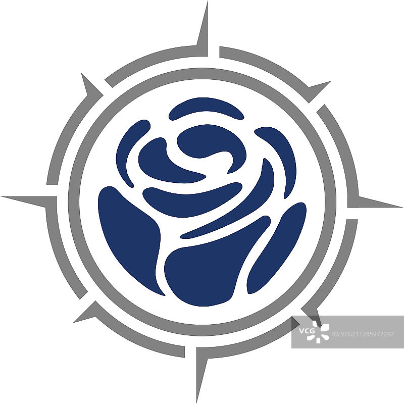 指南针玫瑰花冒险旅行标志图片素材