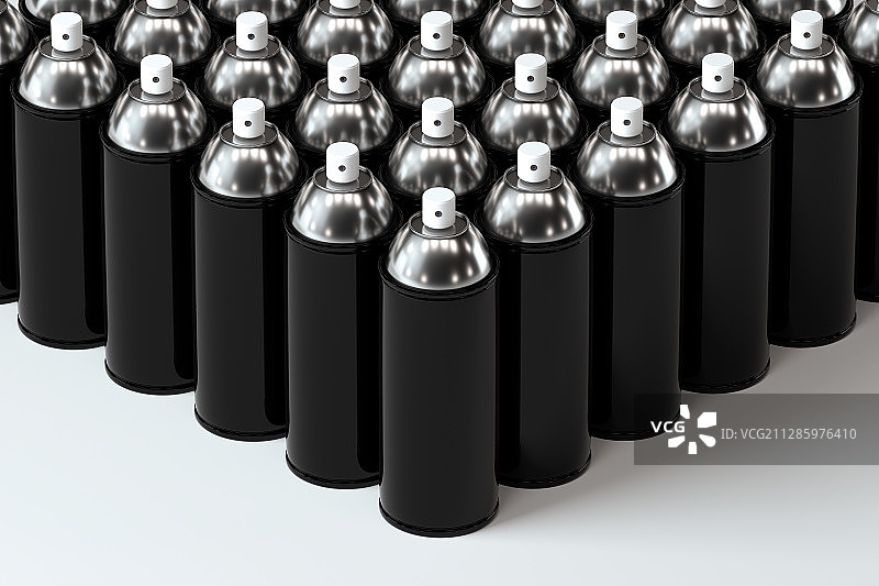 黑色喷雾瓶罐子 3D渲染图片素材