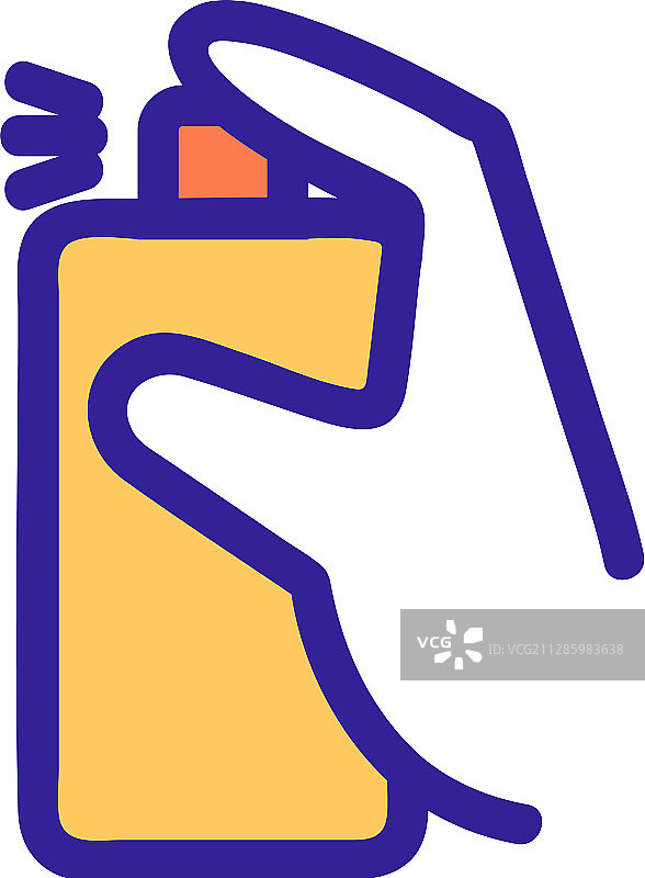 隔离的清洁喷雾图标图片素材