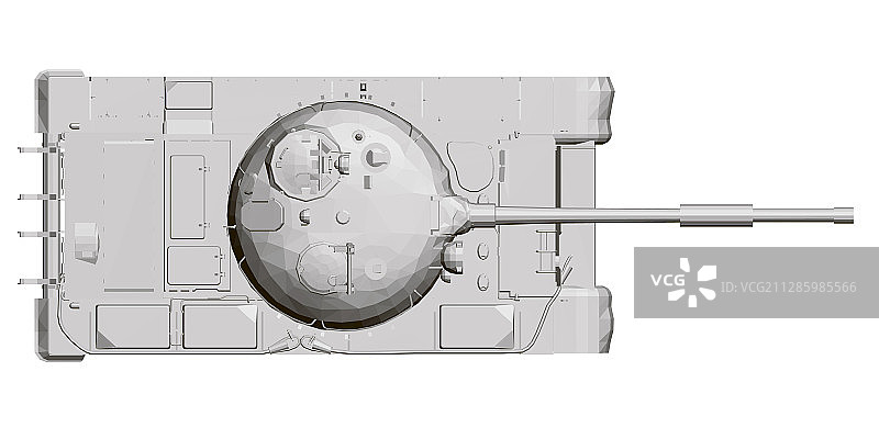 多边形模型战斗坦克3D视图图片素材