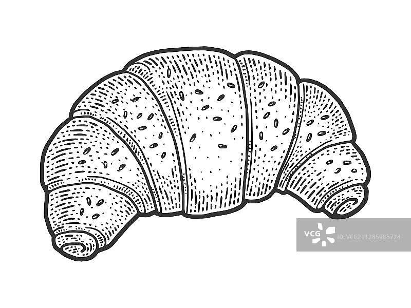 羊角面包烘焙产品草图图片素材