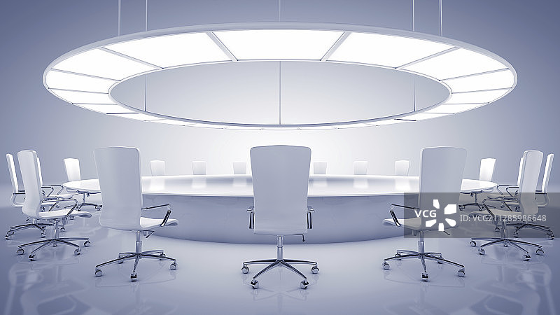 现代椭圆形会议室插画图片素材