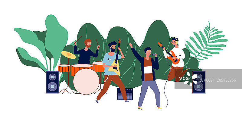 男子乐队音乐会图片素材