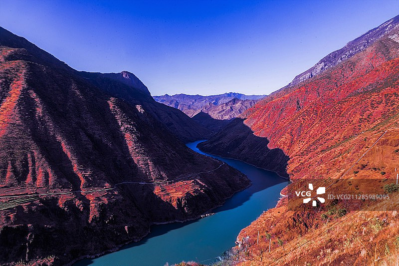 澜沧江大峡谷图片素材