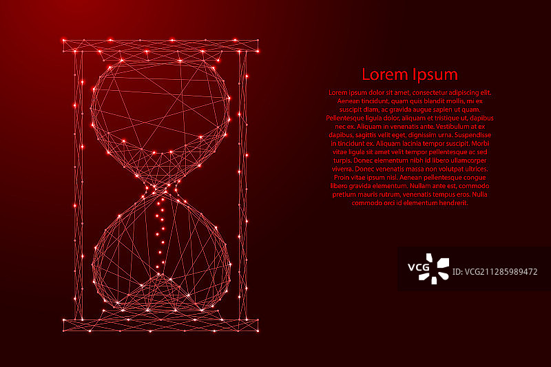 未来感多边形沙漏落沙图片素材