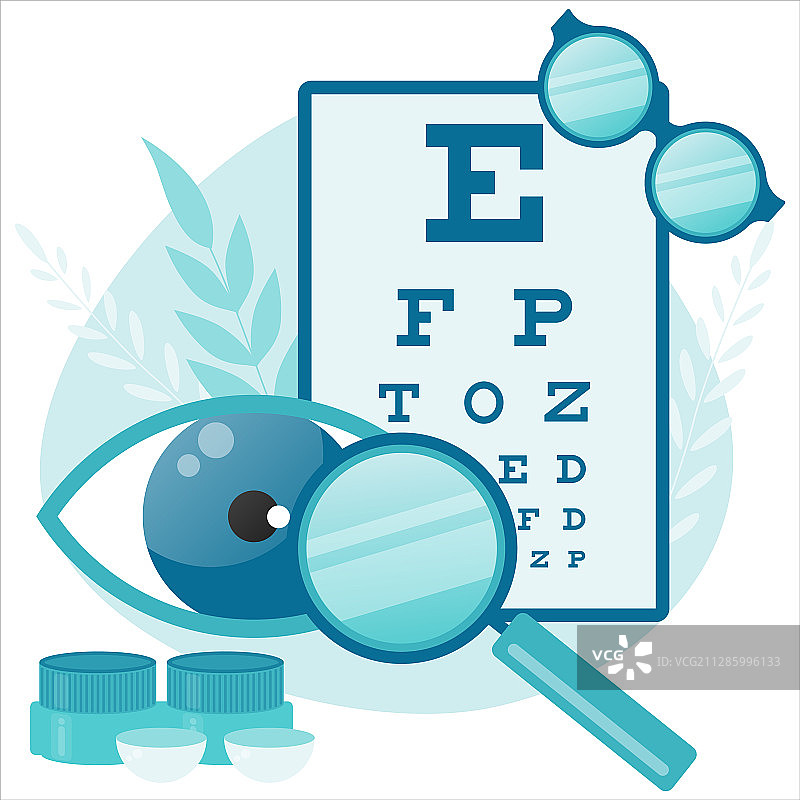 眼科医生进行近视眼检查图片素材