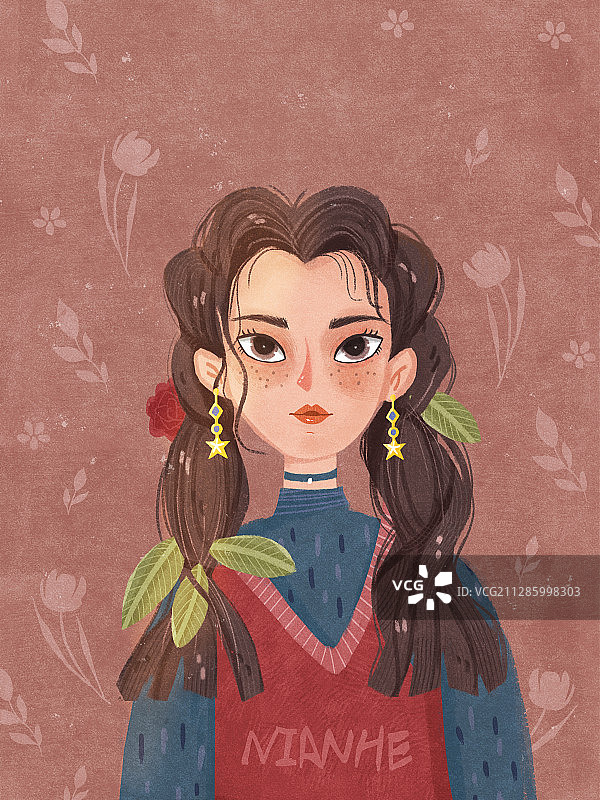 女孩头像图片素材