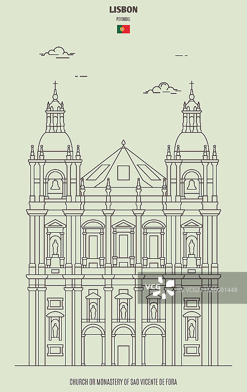 里斯本圣维森特·德·福拉修道院图片素材