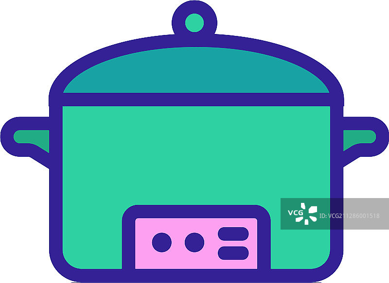 慢炖锅轮廓图标图片素材