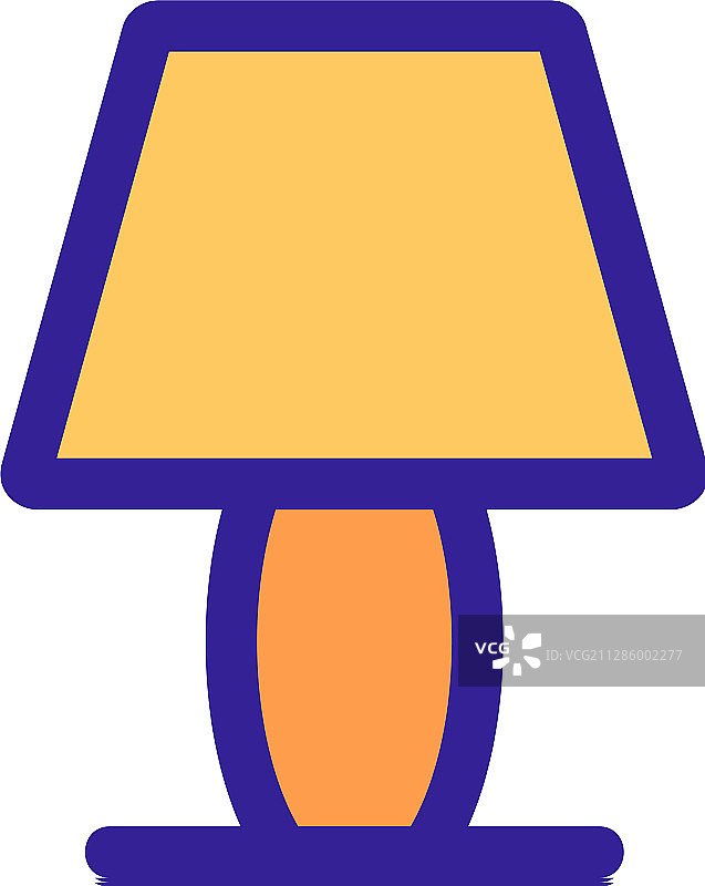 隔离轮廓符号台灯图标图片素材