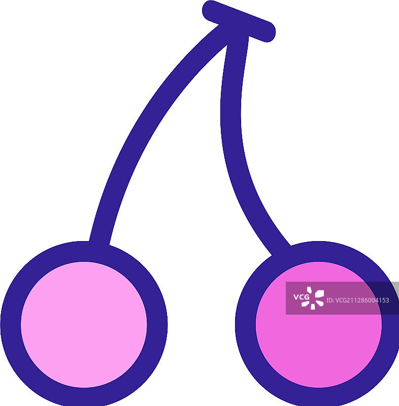 孤立轮廓符号樱桃图标图片素材