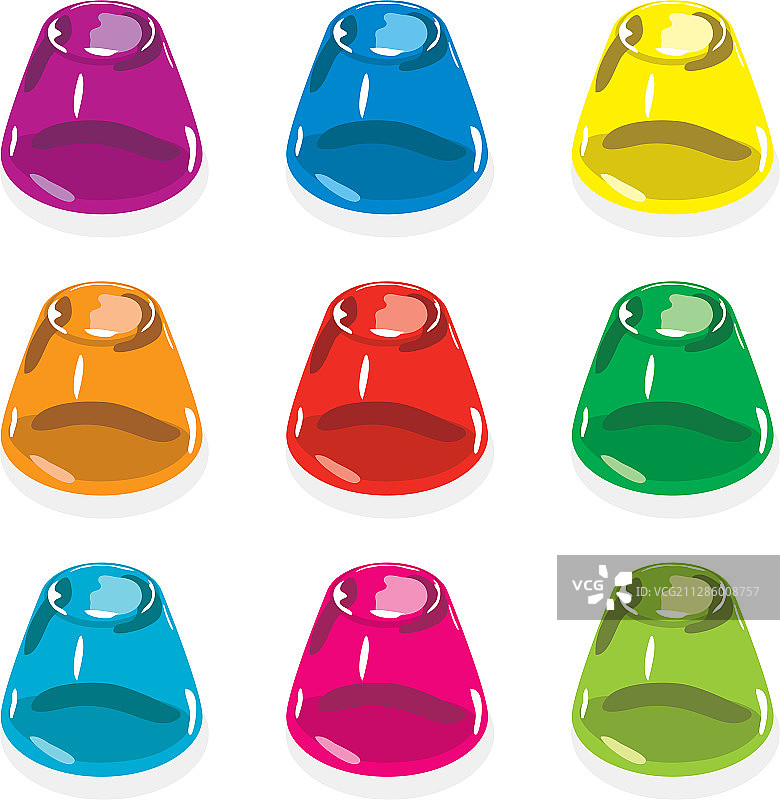 什锦彩色明胶果冻图片素材