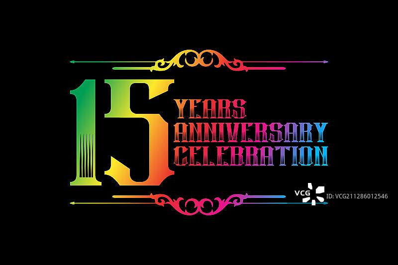 15周年纪念标志模板图片素材