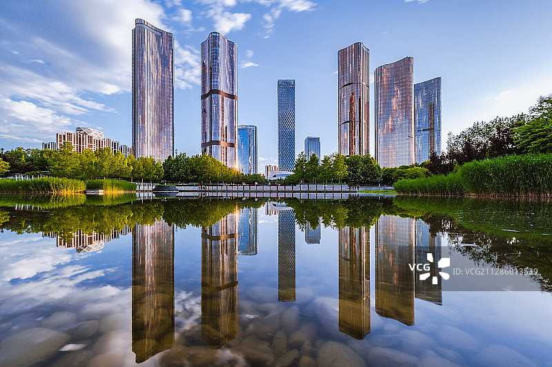 北京望京现代城市风光天际线图片素材